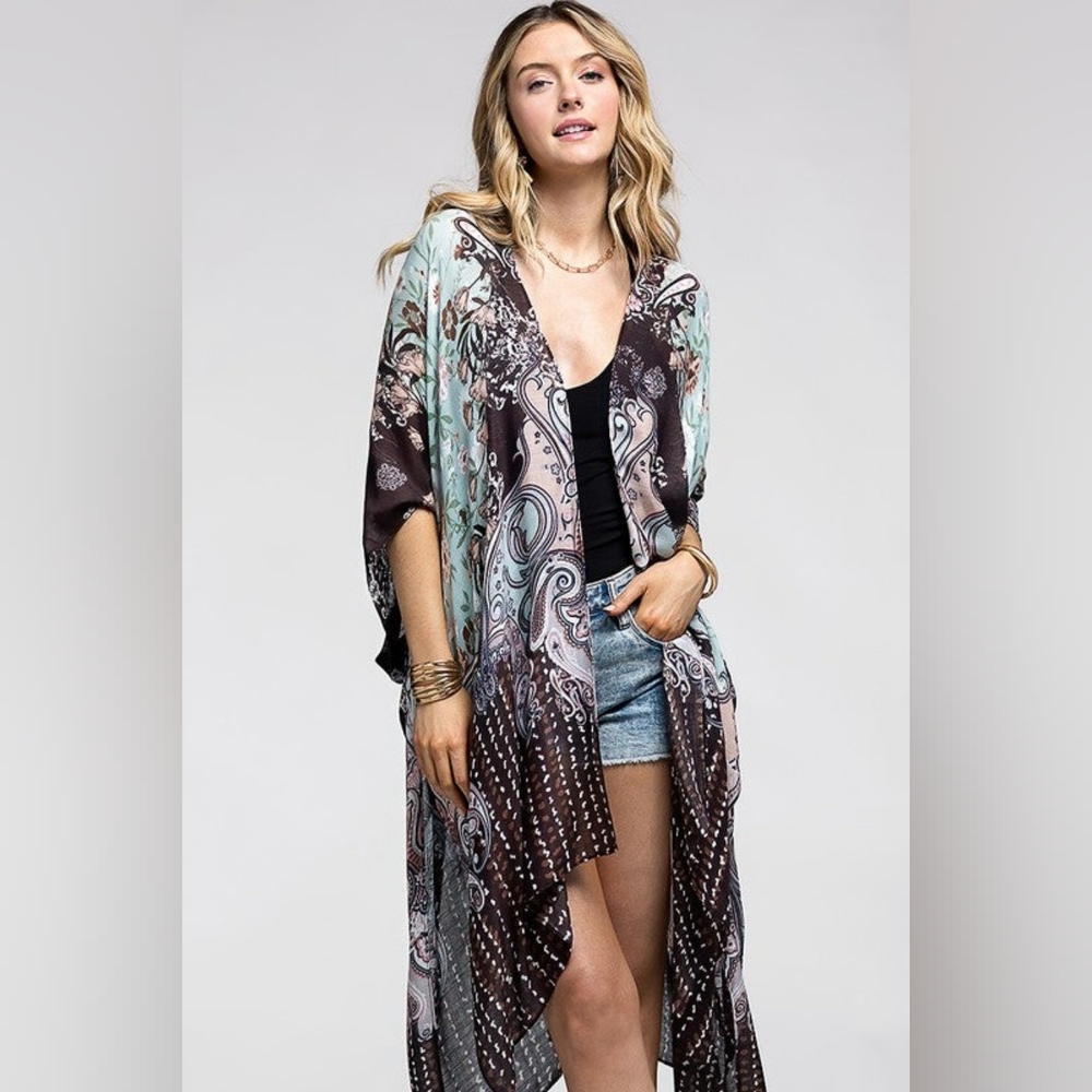 Unique Mandala, Floral & Paisley Print Kimono - Lightweight Material - NEW !!!